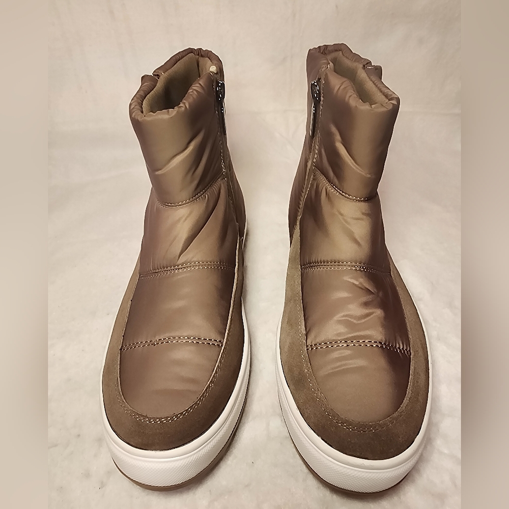 Blondo Taupe Winter/Rain Ankle Quilted Puffer Platform Boots Rounded Toe SZ10
